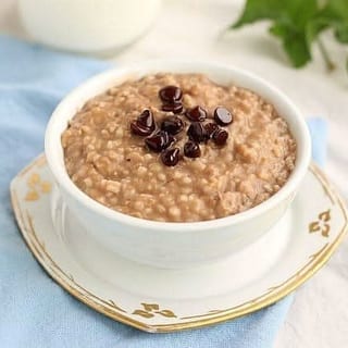 Hot Oatmeal Bowl served with Milk